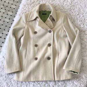 JCrew Cream Peacoat